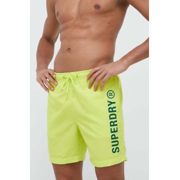 Superdry pantaloni scurti de baie culoarea verde