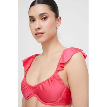 Abercrombie & Fitch sutien de baie culoarea roz, cupa moale