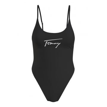 Costum de baie intreg cu imprimeu logo