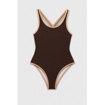 Michael Kors costum de baie dintr-o bucată pentru copii culoarea maro