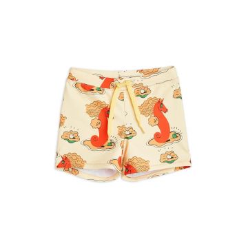 Mini Rodini pantaloni scurti de baie copii culoarea bej