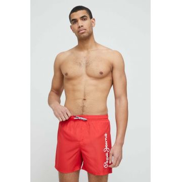 Pepe Jeans pantaloni scurti de baie culoarea rosu Pepe Jeans pantaloni scurti de baie culoarea rosu