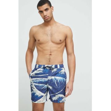 Superdry pantaloni scurti de baie culoarea albastru marin