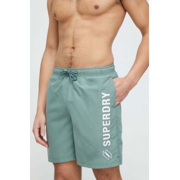 Superdry pantaloni scurti de baie culoarea verde