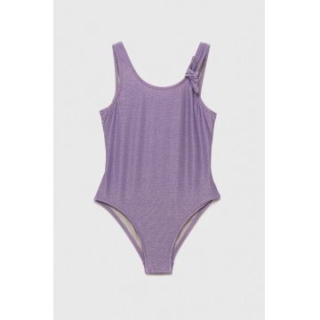 United Colors of Benetton costum de baie dintr-o bucată pentru copii culoarea violet