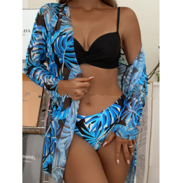 BIKINI SI ROCHIE SCOTTIE albastru si negru