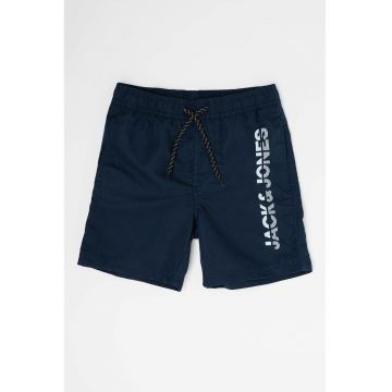 Pantaloni scurti de baie cu imprimeu logo Capri