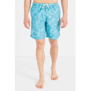 Pantaloni scurti de baie cu snur de ajustare si buzunare