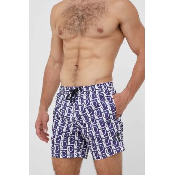 Trussardi pantaloni scurti de baie culoarea albastru marin