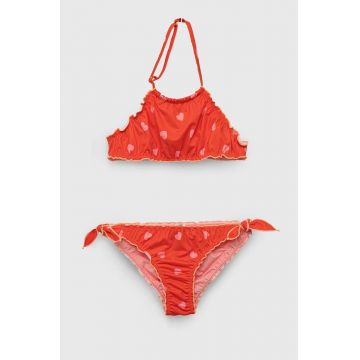 United Colors of Benetton costum de baie pentru copii din două piese culoarea rosu