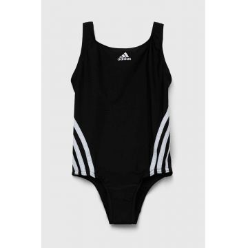 adidas Performance costum de baie dintr-o bucată pentru copii culoarea negru