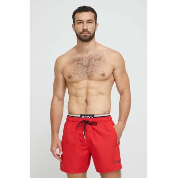 BOSS pantaloni scurti de baie culoarea rosu