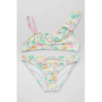 Costum de baie in doua piese cu model floral