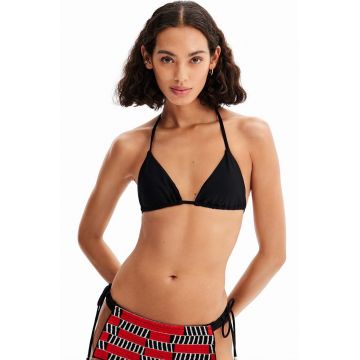 Desigual sutien de baie x STELLA JEAN culoarea negru, cupa moale