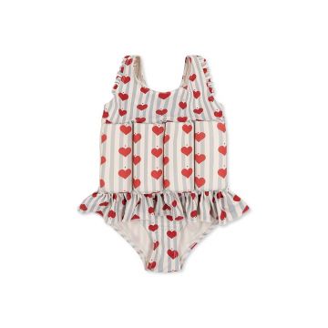 Konges Sløjd costum de baie dintr-o bucată pentru copii culoarea rosu