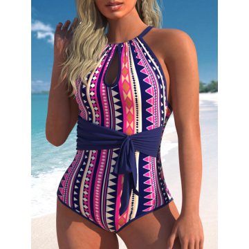 MONOKINI REMEDY roz si albastru inchis
