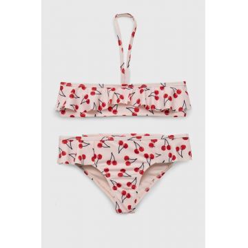 United Colors of Benetton costum de baie pentru copii din două piese culoarea portocaliu