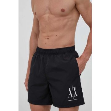 Armani Exchange pantaloni scurti de baie culoarea negru