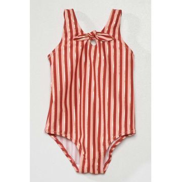 Costum de baie intreg in dungi cu decupaj