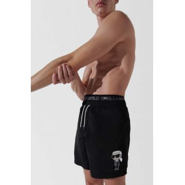 Karl Lagerfeld pantaloni scurti de baie culoarea negru