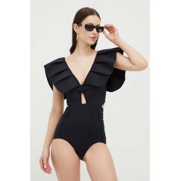 MAIO Paris costum de baie dintr-o bucată culoarea negru, cupa moale