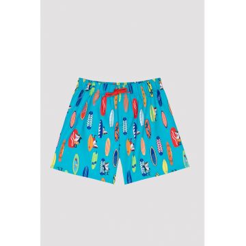 Pantaloni scurti de baie cu imprimeu grafic