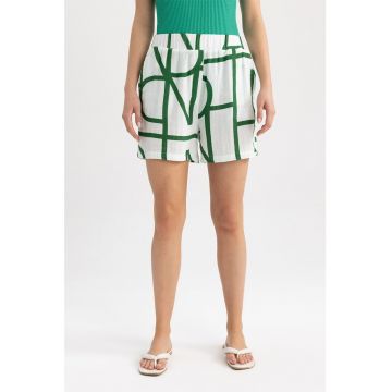 Pantaloni scurti de plaja din bumbac cu buzunare laterale