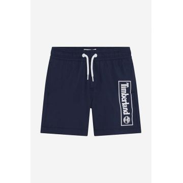 Timberland pantaloni scurti de baie copii Swim Shorts culoarea albastru marin, cu imprimeu