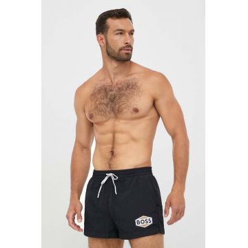 BOSS pantaloni scurti de baie culoarea negru