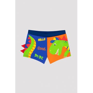 Boxeri de baie cu model cu dinozaur