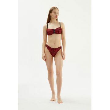 Costum de baie cu doua piese cu animal print
