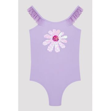 Costum de baie intreg cu aplicatii cu paiete