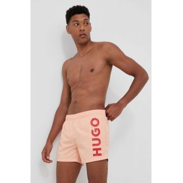 HUGO pantaloni scurti de baie culoarea portocaliu