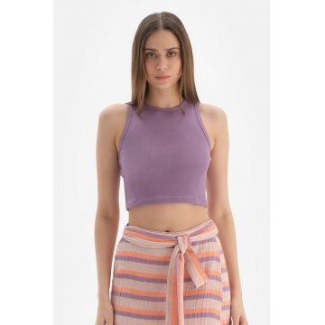 Top crop de plaja din amestec de modal
