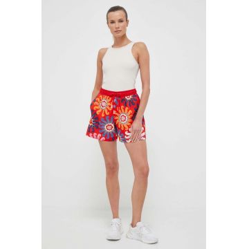 adidas Performance pantaloni scurti de baie Farm Rio culoarea rosu, modelator