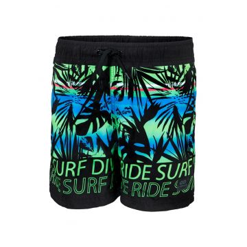 Bermude de baie cu model tropical
