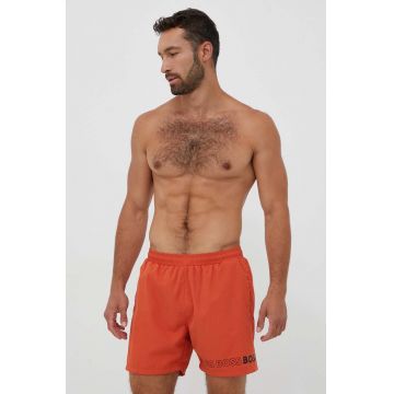 BOSS pantaloni scurti de baie culoarea portocaliu