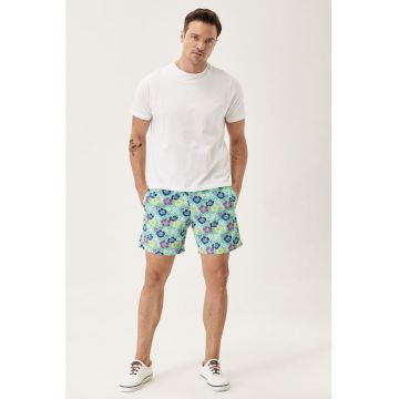 Pantaloni scurti de baie cu imprimeu floral