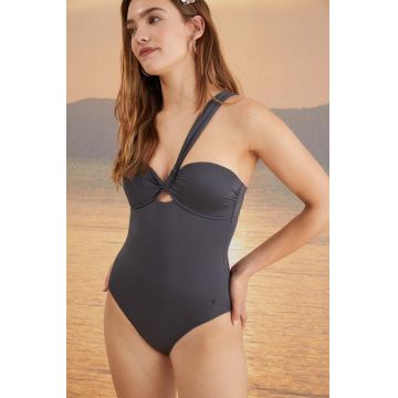 women'secret costum de baie dintr-o bucată LATE NIGHT culoarea albastru marin, cupa usor rigidizata, 5526321