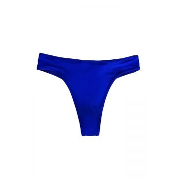 Bikini de baie dama, Luke, cu talie inalta si croi tanga, Albastru