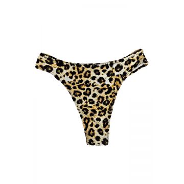 Bikini de baie dama, Luke, cu talie inalta si croi tanga, Animal print