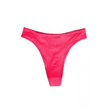 Bikini de baie dama, Luke, cu talie inalta si croi tanga, Corai