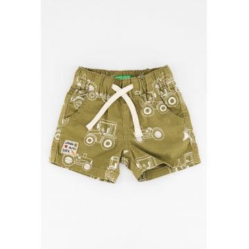 Pantaloni scurti cu imprimeu si snururi