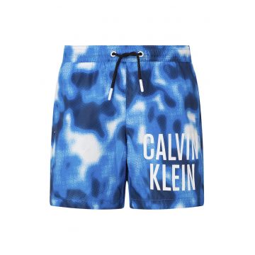 Pantaloni scurti cu model tie-dye si logo