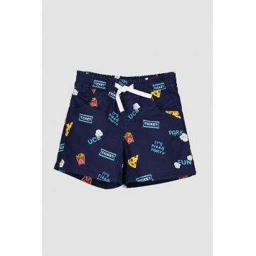 Pantaloni scurti de bumbac cu imprimeu