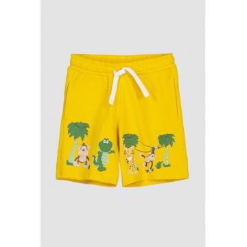 Pantaloni scurti de bumbac cu imprimeu