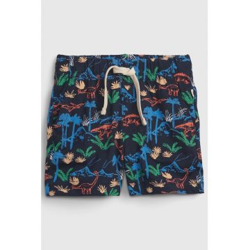 Pantaloni scurti de bumbac organic cu talie ajustabila