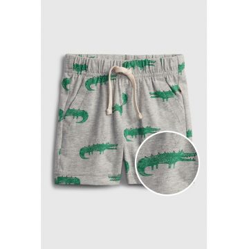 Pantaloni scurti de bumbac organic cu talie ajustabila