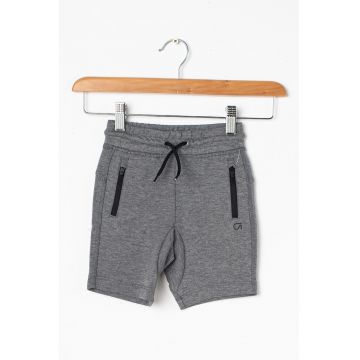 Pantaloni sport scurti cu buzunare cu fermoar