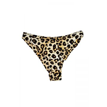 Slip de baie dama, Liam, cu talie medie si croi brazilian, Animal print